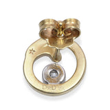 18k Yellow Gold Diamond Swirl Stud Earrings