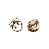 Art Deco 18k Yellow Gold & Platinum 0.73tcw Old Euro Diamond Stud Earrings