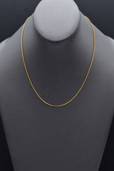 Vintage 足金 24K Yellow Gold Box Link Chain Necklace 1.3 mm 7.7 Grams 18 Inches