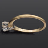 Vintage 14K Yellow Gold 0.54 Carat Round Diamond Solitaire Band Ring Size 6.75