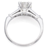 Antique Art Deco Platinum 1.14 TCW Diamond Ring Size 6