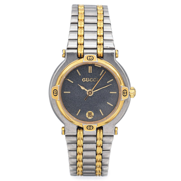 Vintage Gucci 9000 L Ladies Gold Plated/Steel Quartz Wristwatch