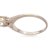 Antique 14K White Gold 0.67ct High Crown Old Euro Diamond Ring