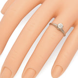 Antique 14K White Gold 0.67ct High Crown Old Euro Diamond Ring