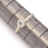 Antique 14K White Gold 0.67ct High Crown Old Euro Diamond Ring