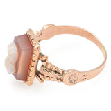 Antique Yellow Gold Hardstone Cameo Ring