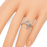 Antique Art Nouveau White and Rose Gold .46tcw Diamond Ring