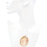 Antique Gold Cameo Psyche & Ero Embracing Wreath to Make Immortal Brooch Pendant