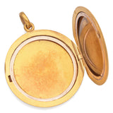 Antique Victorian 10K Yellow Gold Round Locket Pendant