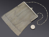 Antique Whiting & Davis 1-10 14K Gold & Sterling Silver Mesh Purse Bag