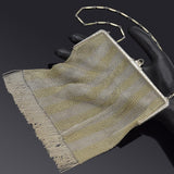 Antique Whiting & Davis 1-10 14K Gold & Sterling Silver Mesh Purse Bag