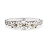 14k White Gold 0.81tcw Diamond Three Stone Ring