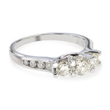 14k White Gold 0.81tcw Diamond Three Stone Ring