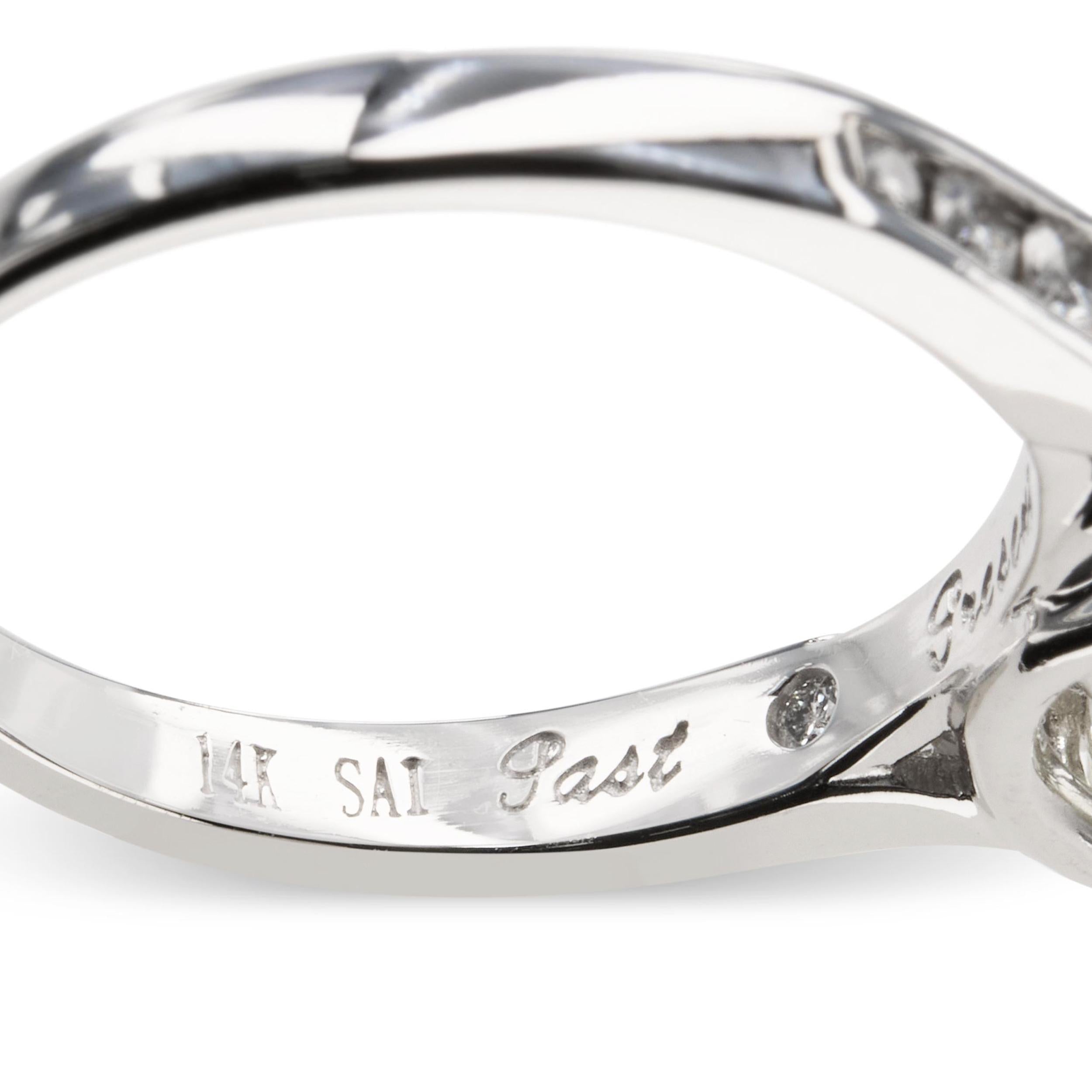 14k White Gold 0.81tcw Diamond Three Stone Ring