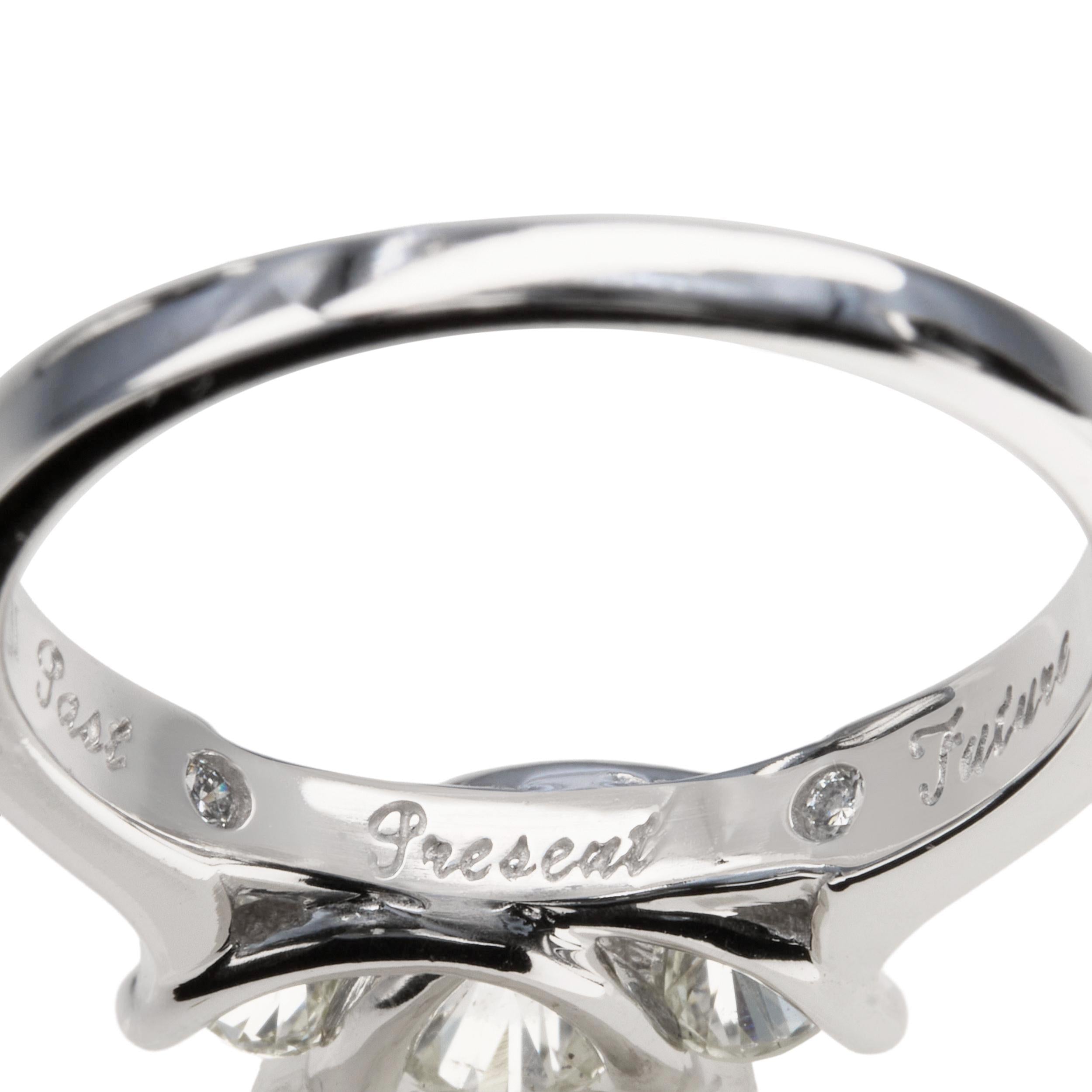 14k White Gold 0.81tcw Diamond Three Stone Ring