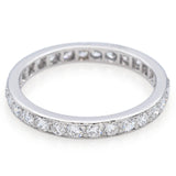 Art Deco Platinum 1.12tcw Euro Cut Diamond Diamond Eternity Band Ring