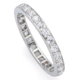 Art Deco Platinum 1.12tcw Euro Cut Diamond Diamond Eternity Band Ring