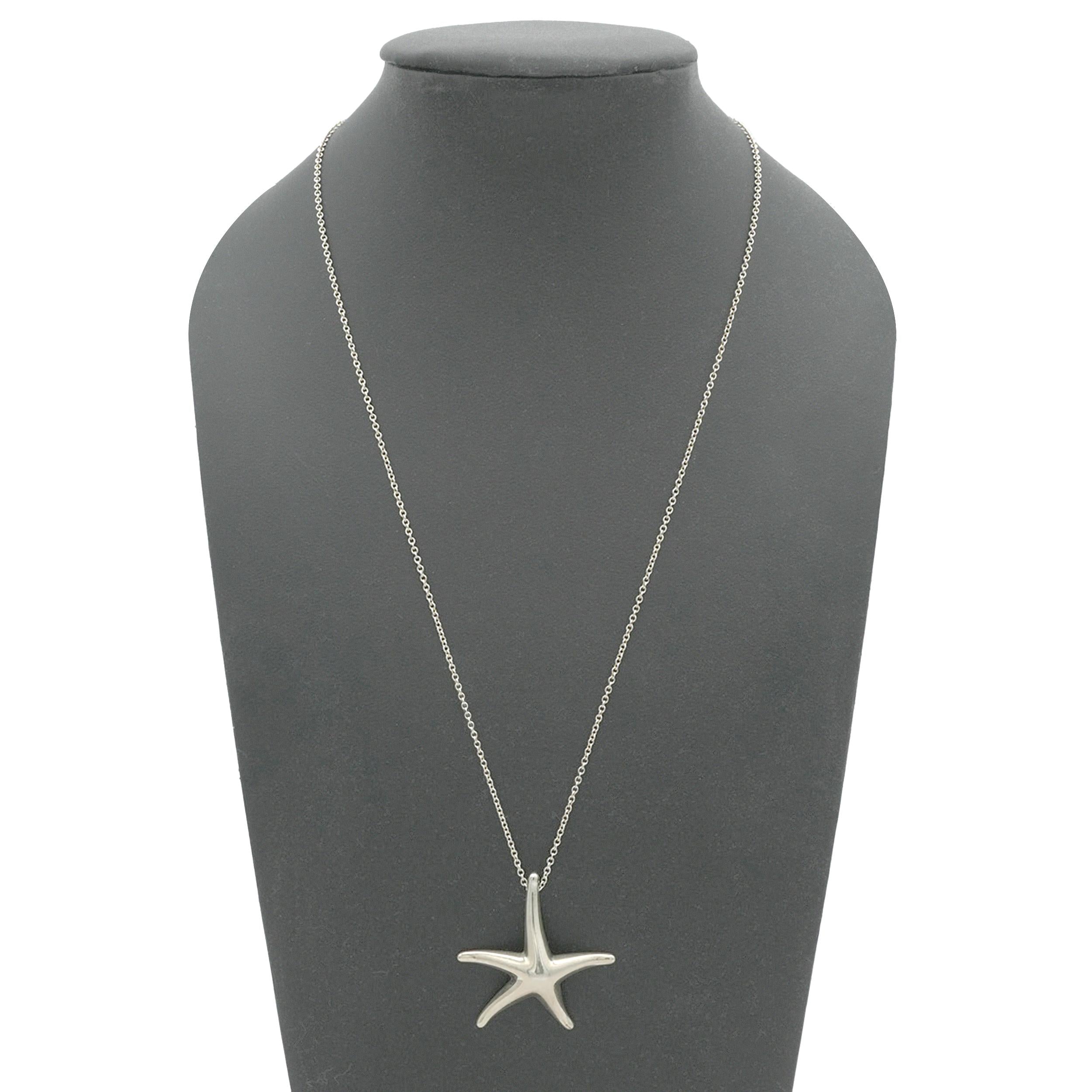 Tiffany & Co. Elsa Peretti Sterling Silver Starfish Necklace