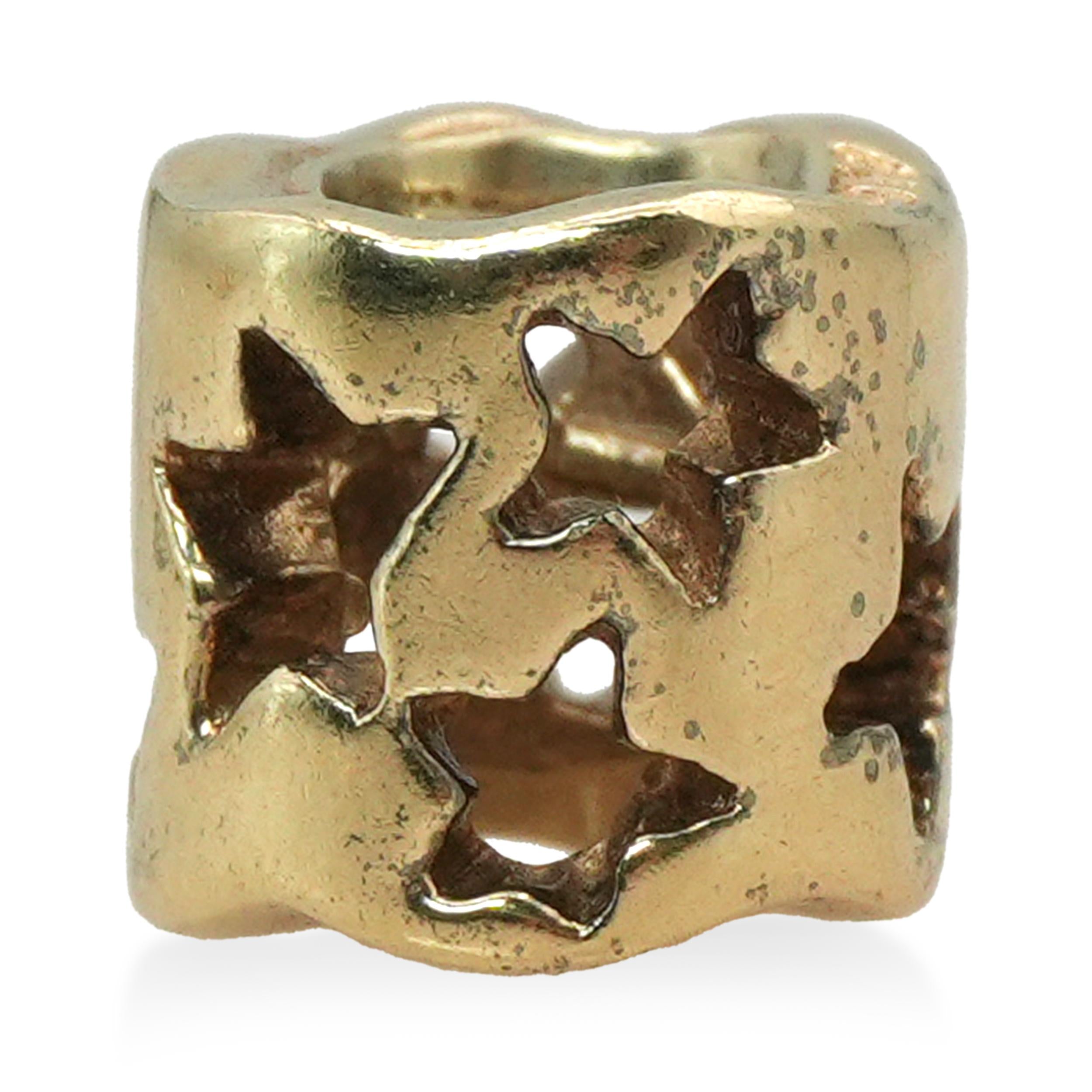 Pandora 14K Yellow Gold Star, Clip and Spacer Charm Set