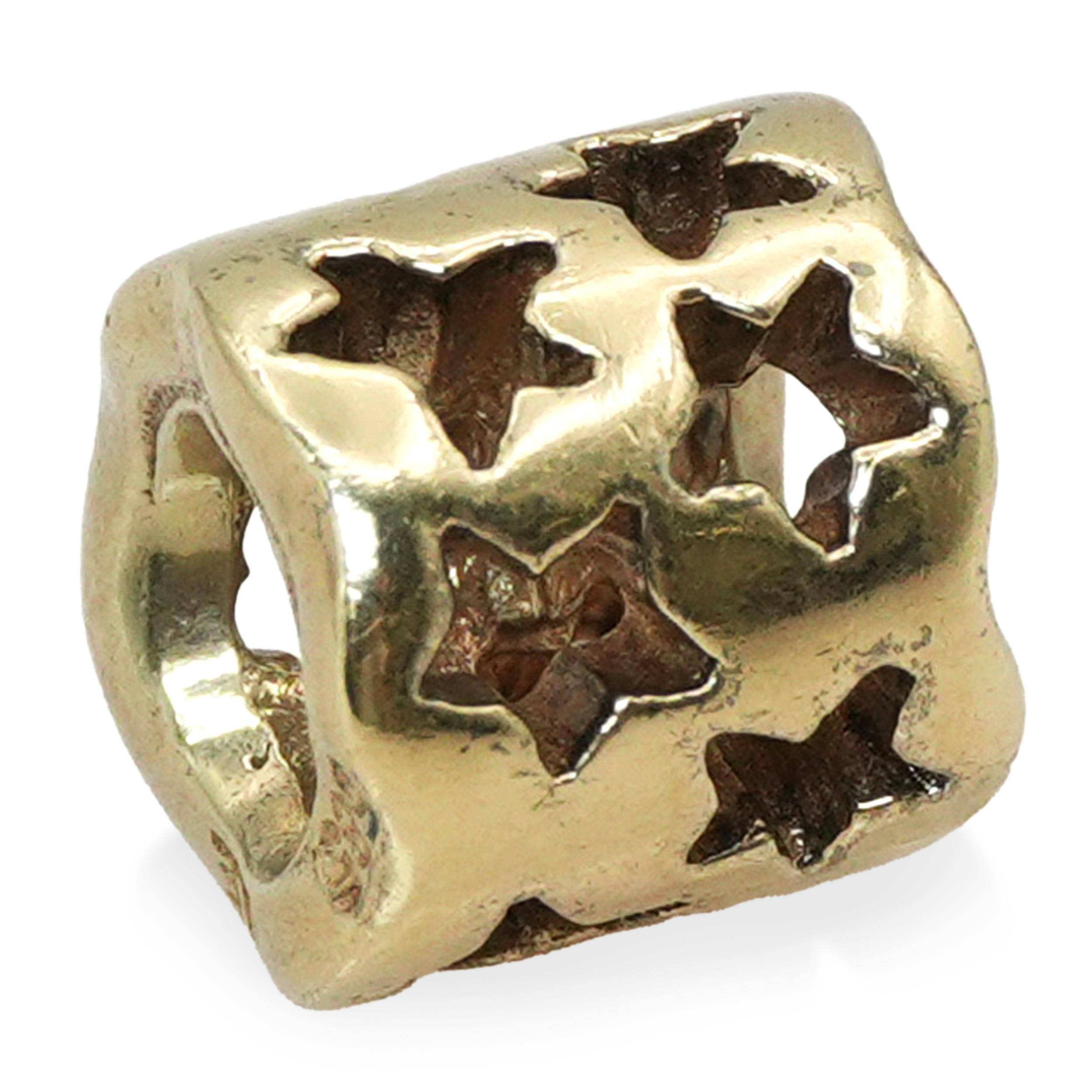Pandora 14K Yellow Gold Star, Clip and Spacer Charm Set