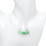 Carved Green Jade Figural Connector Pendant