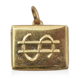Vintage 14K Gold Mad Money Emergency Break Glass Box Charm Pendant