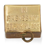 Vintage 14K Gold Mad Money Emergency Break Glass Box Charm Pendant