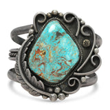 Vintage Sterling Silver Turquoise Statement Cuff Bracelet