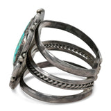 Vintage Sterling Silver Turquoise Statement Cuff Bracelet