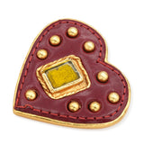 Vintage Christian Lacroix Gold-Tone Heart Brooch