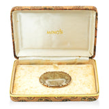 Vintage Ming’s 14K Yellow Gold Jade Brooch