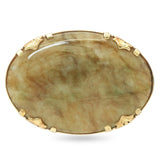 Vintage Ming’s 14K Yellow Gold Jade Brooch