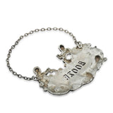 Vintage Michael Wyard Druitt English Sterling Silver Figural “BOOZE” Bottle Tag