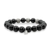 Sheryl Lowe Sterling Silver Diamond Black Onyx Bead Bracelet
