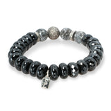 Sheryl Lowe Sterling Silver Black Onyx Diamond Bracelet