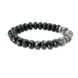 Sheryl Lowe Sterling Silver Black Onyx Diamond Bracelet