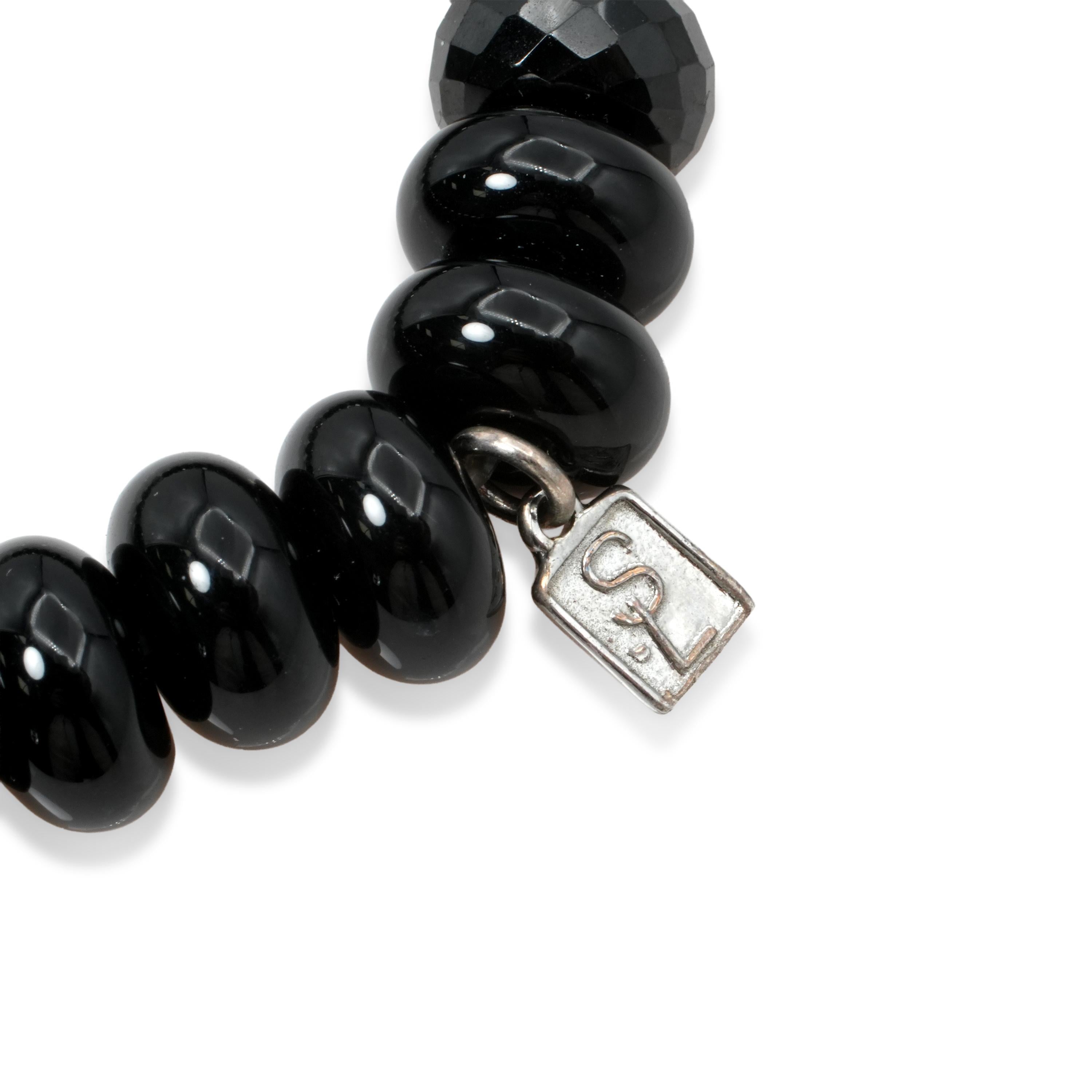 Sheryl Lowe Sterling Silver Black Onyx Diamond Bracelet