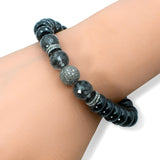Sheryl Lowe Sterling Silver Black Onyx Diamond Bracelet