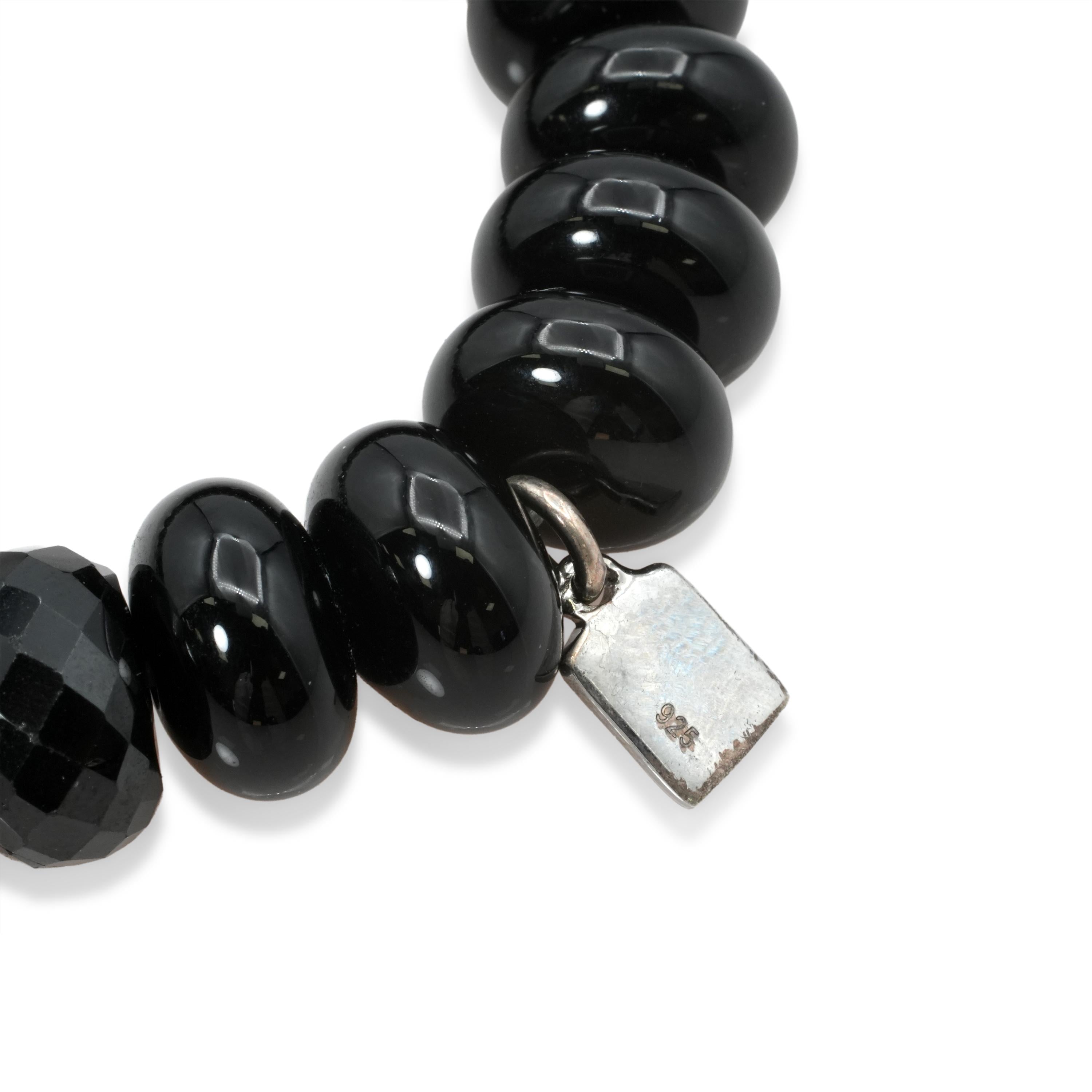 Sheryl Lowe Sterling Silver Black Onyx Diamond Bracelet
