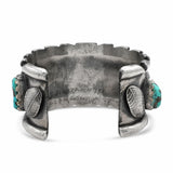 Vintage Southwestern Sterling Silver Turquoise Cuff
