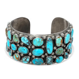 Vintage Navajo Tommy Moore Sterling Silver Turquoise Cuff