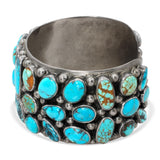Vintage Navajo Tommy Moore Sterling Silver Turquoise Cuff