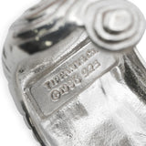Vintage Tiffany & Co. Sterling Silver Wood Grain Clip-On Earrings