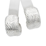Vintage Tiffany & Co. Sterling Silver Wood Grain Clip-On Earrings