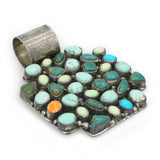 Ella Peter Sterling Silver Turquoise Multistone Cluster Statement Pendant