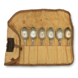 Tiffany & Co. San Lorenzo Demitasse Coffee Spoon Set of 6 with Roll Case