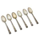 Tiffany & Co. San Lorenzo Demitasse Coffee Spoon Set of 6 with Roll Case