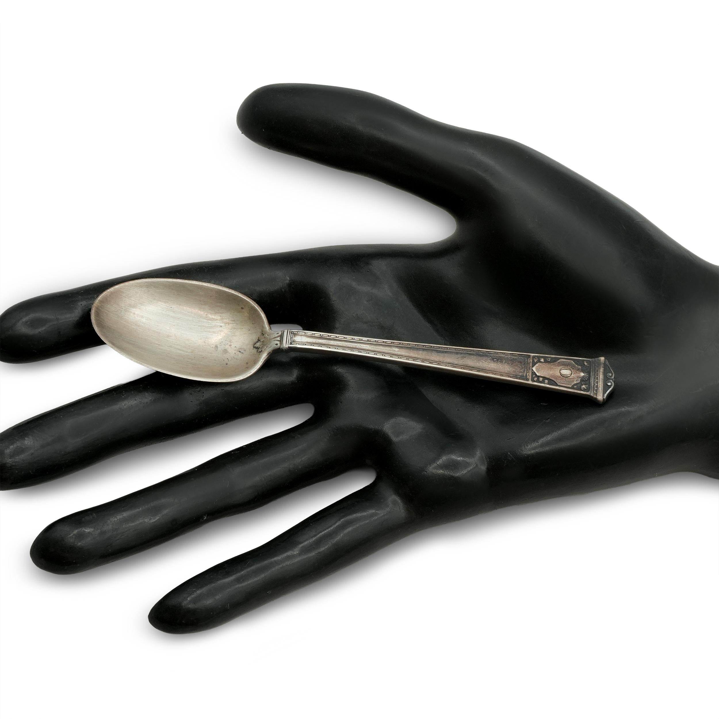 Tiffany & Co. San Lorenzo Demitasse Coffee Spoon Set of 6 with Roll Case