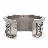 Wylie Secatero Navajo Sterling Silver Turquoise Coral Onyx Mother of Pearl Cuff