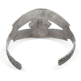 1940s Zuni Helen Harrison Sterling Silver Turquoise Coral Cuff